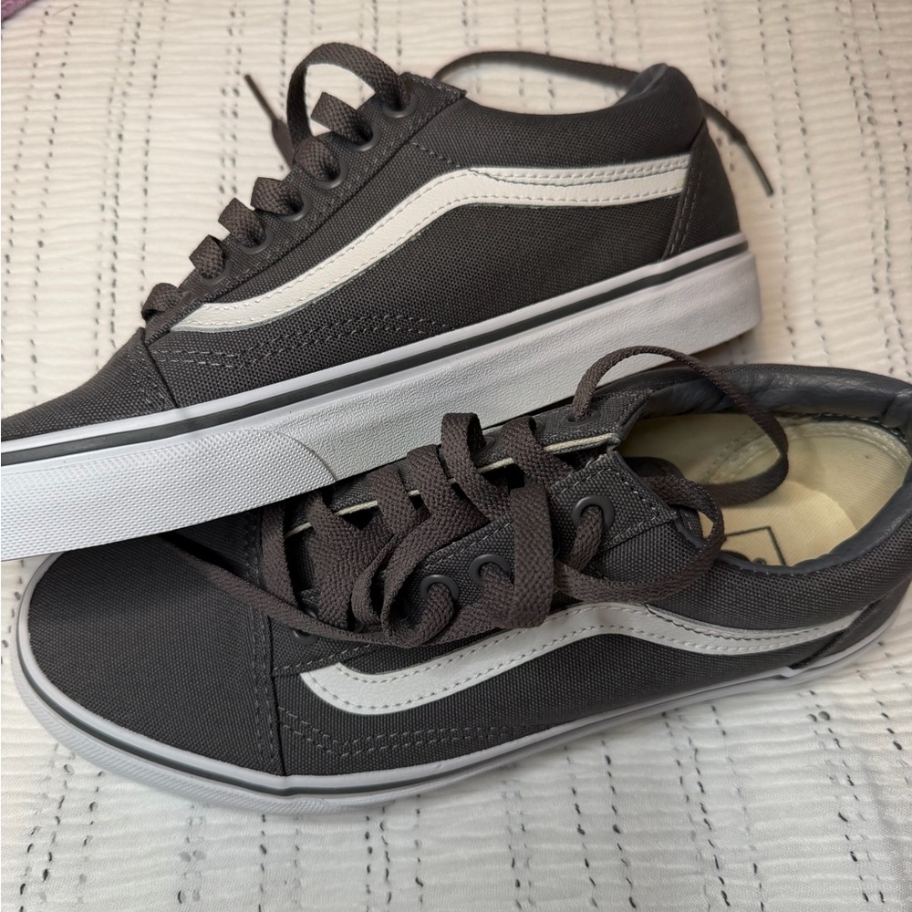 Vans Gray and White Sneakers